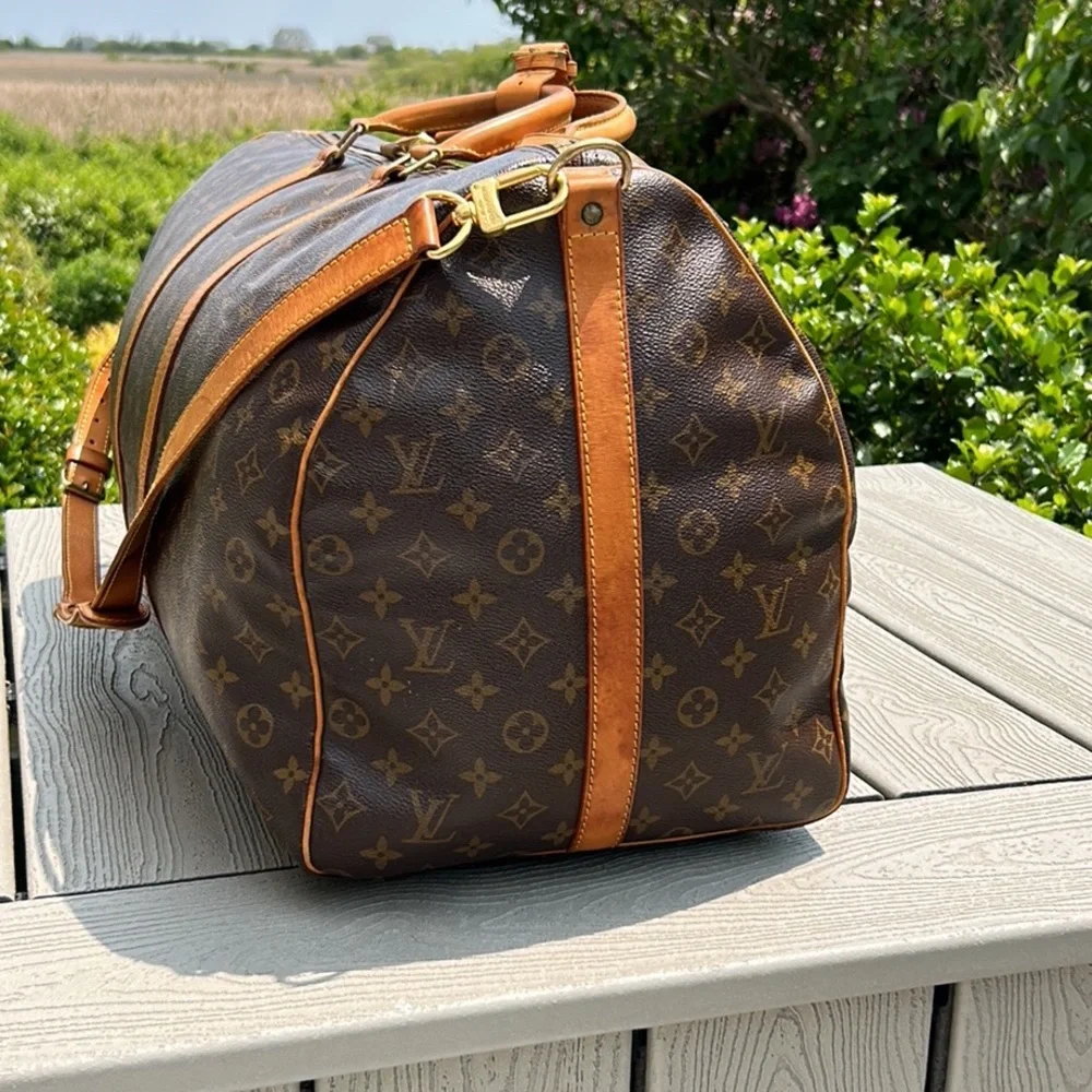 Louis Vuitton Monogram Canvas Brown & Tan Travel Duffel